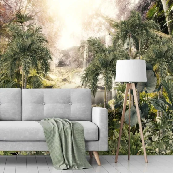 Papel De Parede Floresta Tropical Folhagem 1,90x2,00m G1134