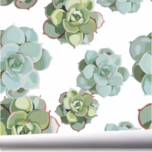 Papel De Parede Folhagem Flor Tropical Jardim Vertical A638