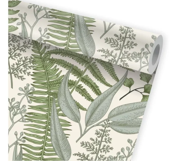 Papel De Parede Folhagem Tropical Plantas Folhas Floral A481