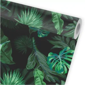 Papel De Parede Folhagem Tropical Verde Jardim Vertical A477