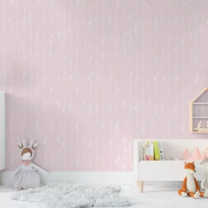 Papel De Parede Folhagens Menina Quarto Infantil Bebê Pp571