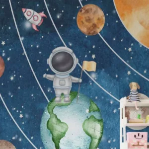 Papel De Parede Foto Mural Infantil Astronauta