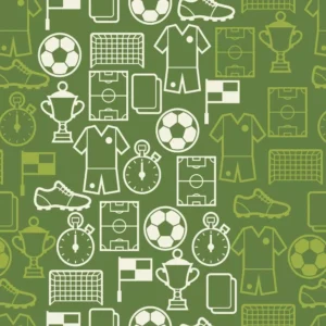 Papel De Parede Futebol Quarto Menino Verde Lavável 12m