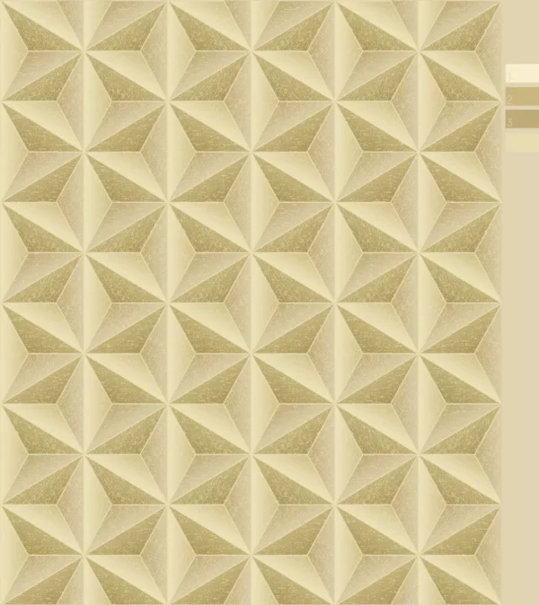 Papel De Parede Geométrico 3d Estrela Dourado Neonature 5