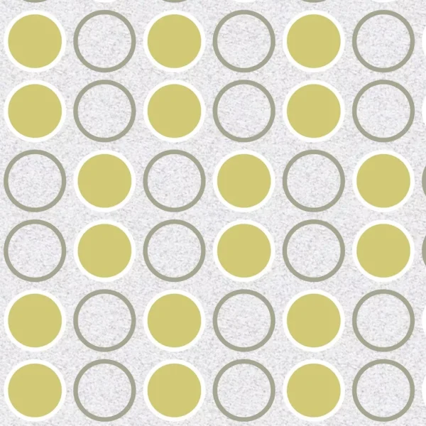 Papel De Parede Geométrico Circular Amarelo 49