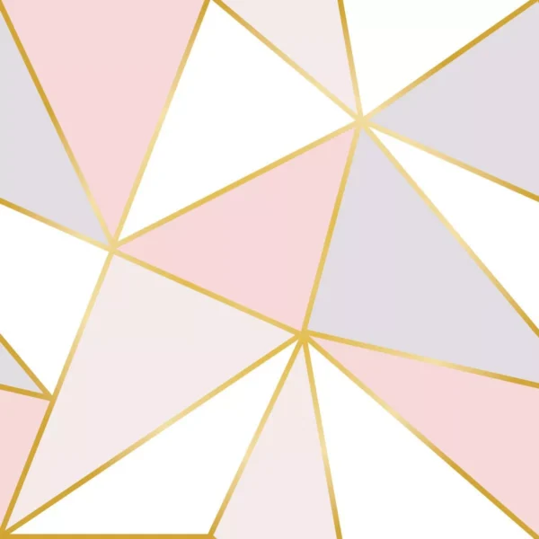 Papel De Parede Geometrico Zara Rose Gold Sala Lavavel 5m