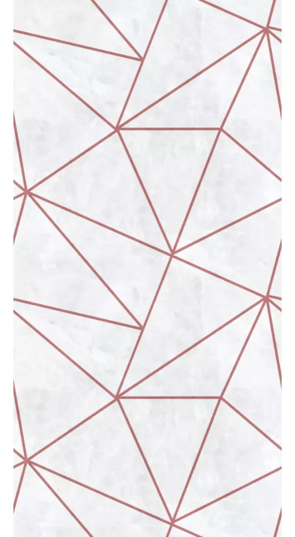 Papel De Parede Geometrico Zara Rose Quarto Sala Lavável 2m