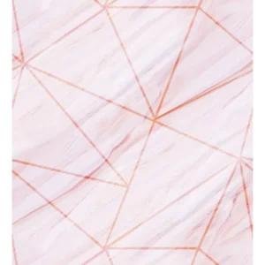 Papel De Parede Geometrico Zara Rose Sala Quarto Lavavel 5m