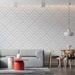 Papel De Parede Geométricos Efeito Gesso Hexágono Quarto 3m