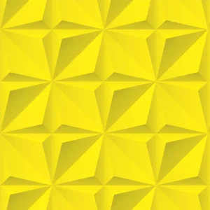 Papel De Parede Gesso 3d Triangular Amarelo Rolo 1m Adesivo