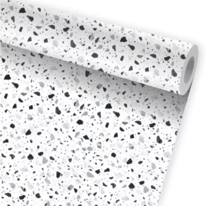 Papel De Parede Granilite Terrazzo Adesivo Kit 02 Rolos A761