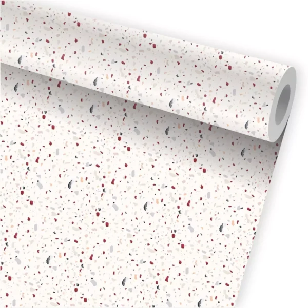 Papel De Parede Granilite Terrazzo Adesivo Kit 02 Rolos A768