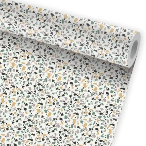 Papel De Parede Granilite Terrazzo Adesivo Kit 02 Rolos A778