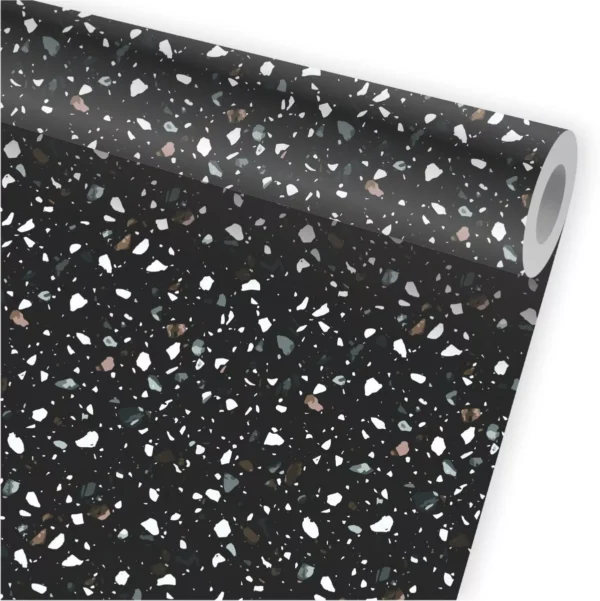 Papel De Parede Granilite Terrazzo Adesivo Kit 03 Rolos A765