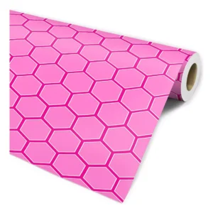 Papel De Parede Hexágono Colmeia Rosa Pink Barbiecore