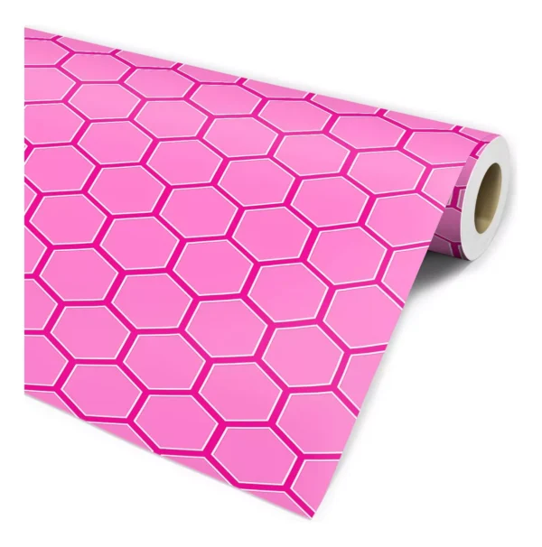 Papel De Parede Hexágono Colmeia Rosa Pink Barbiecore