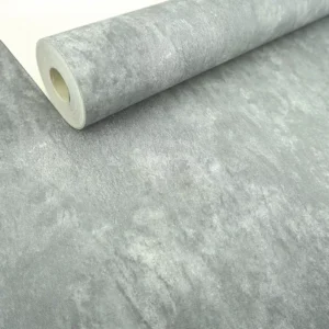 Papel De Parede Importado Cimento Queimado Cinza Escuro 4m²