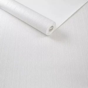 Papel De Parede Importado Listrado Tnt Off White 0.53x9.50m