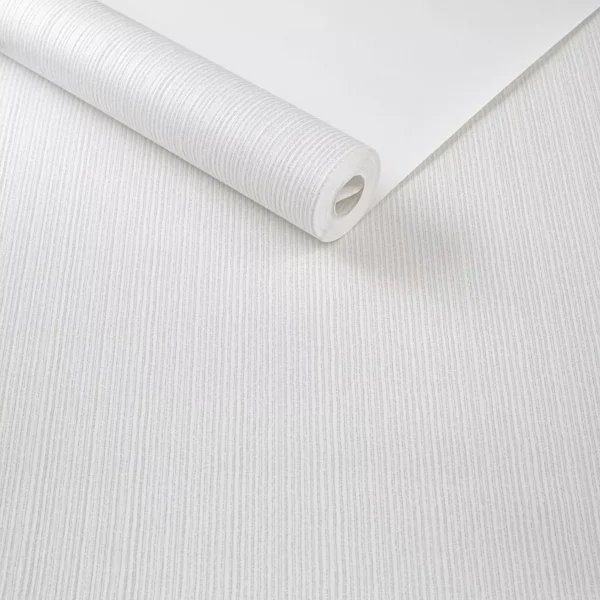 Papel De Parede Importado Tnt Listrado Off White 0.53x9.50m