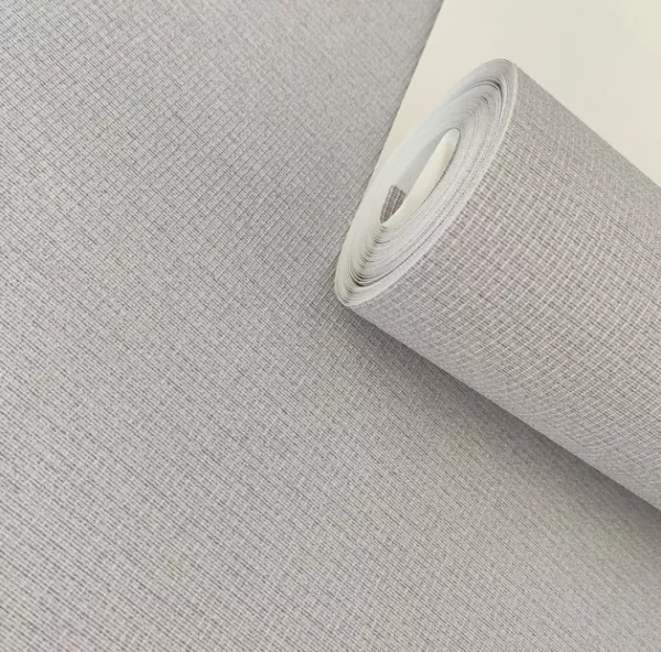 Papel De Parede Importado Vinílico Com Textura Cinza Relevo