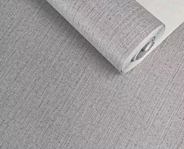 Papel De Parede Importado Vinílico Textura Cinza Lavável