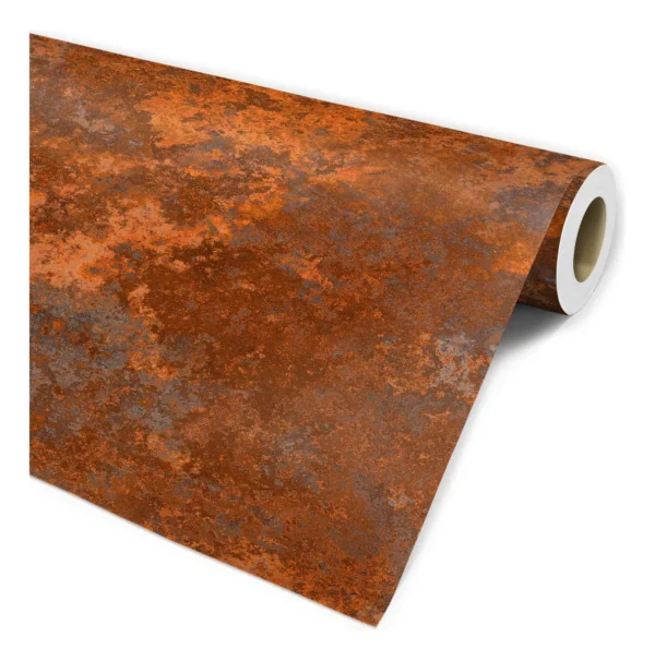 Papel De Parede Industrial Aço Corten Para Lavabo Banheiro