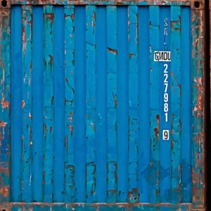 Papel De Parede Industrial Container Azul E Bege 3m