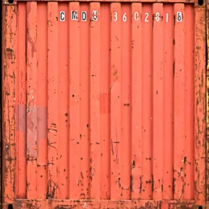 Papel De Parede Industrial Container Vermelho Coral Azul 3m