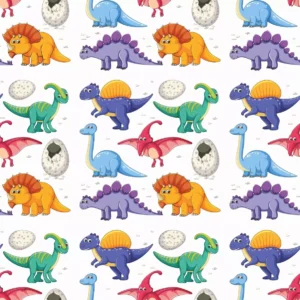 Papel De Parede Infantil Baby Dinossauros Coloridos Adesivo