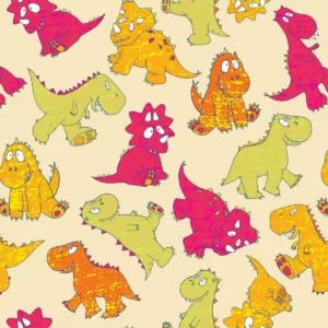 Papel De Parede Infantil Baby's Dinossauros Lavável Vinil 3m