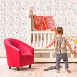 Papel De Parede Infantil Bailarina Delicado Flores 3,10 M