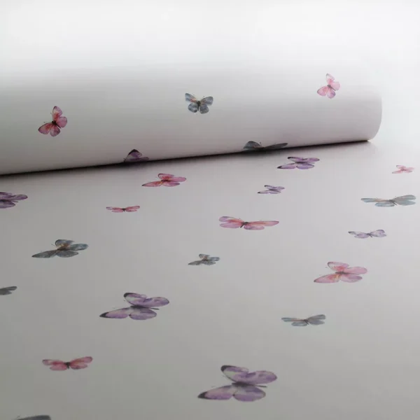 Papel De Parede Infantil Borboleta Rosa 0,58x3,00m