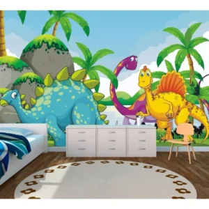 Papel De Parede Infantil Dino Dinossauro Zoo Gigante 6m² M51