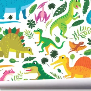 Papel De Parede Infantil Dino Dinossauros Kit 03 Rolos A406