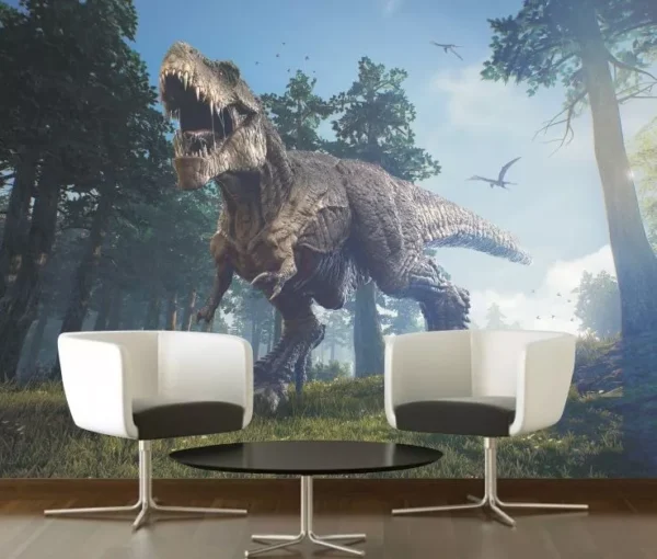 Papel De Parede Infantil Dinossauro 3d 6,30m² Completo Gg471