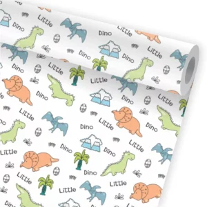 Papel De Parede Infantil Dinossauro Criança Kit 02 Rolos A39