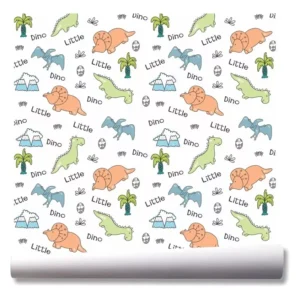 Papel De Parede Infantil Dinossauro Criança Kit 03 Rolos A39