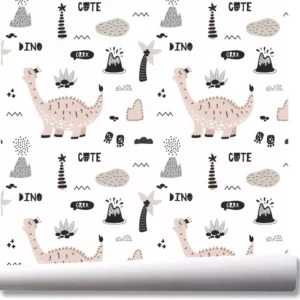 Papel De Parede Infantil Dinossauro Quarto Kit 03 Rolos A226