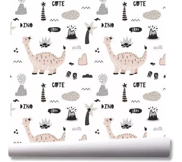 Papel De Parede Infantil Dinossauro Quarto Kit 03 Rolos A226