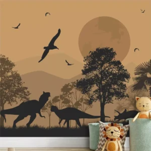 Papel De Parede Infantil Dinossauros Dino Painel Gg910