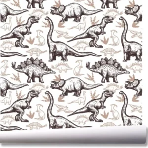 Papel De Parede Infantil Dinossauros Kit 03 Rolos A195