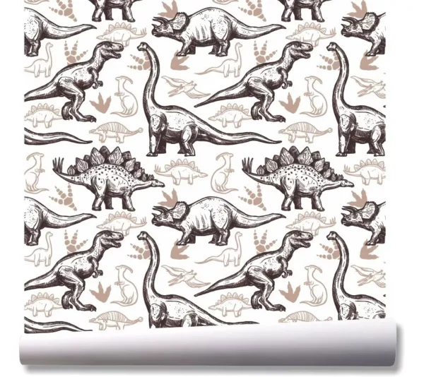 Papel De Parede Infantil Dinossauros Kit 03 Rolos A195