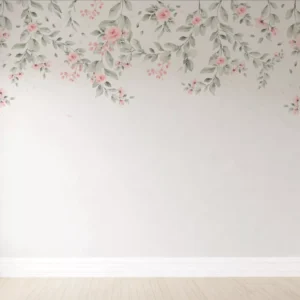 Papel De Parede Infantil Flores Quarto Bebê Bebê - 6m² Vr448