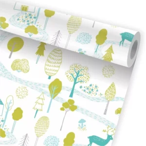 Papel De Parede Infantil Floresta Arvore Zoo Safari A393