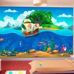 Papel De Parede Infantil Fundo Do Mar Baby 3m² Azs46