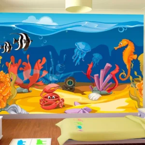 Papel De Parede Infantil Fundo Do Mar Peixes 9,5m² Azs47