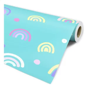 Papel De Parede Infantil Menina Arco-íris Colorido 3m