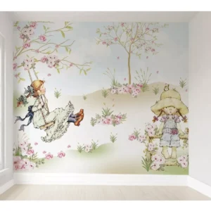 Papel De Parede Infantil Menina Balanço Vr11 8m²