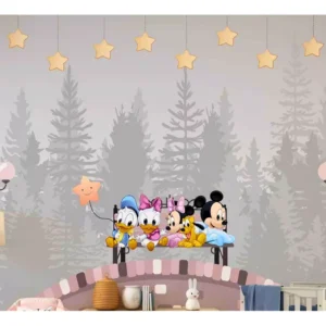 Papel De Parede Infantil Meninas Mickey E Sua Turma 02