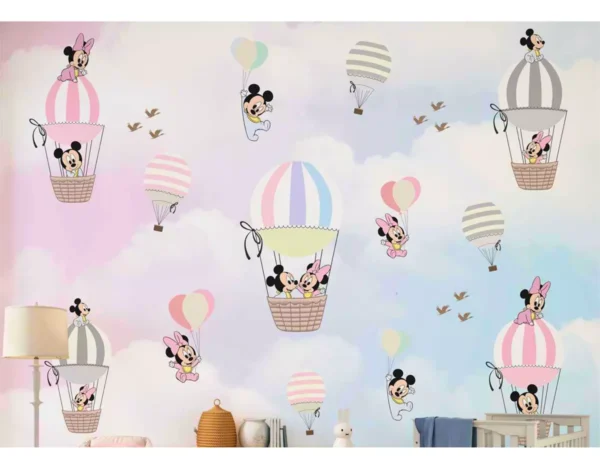 Papel De Parede Infantil Mickey E Minnie